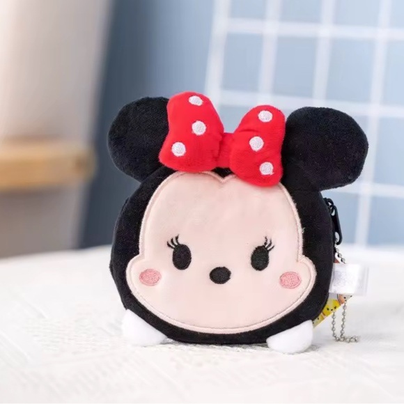 Disney Handbags - Disney Minnie Plush Coin Purse Zipper Change